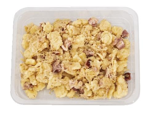 Halušky s uzeným masem a zelím