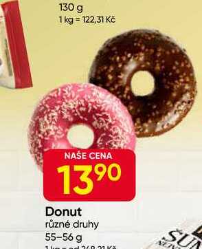 Donut různé druhy 55-56 g