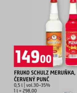 FRUKO SCHULZ MERUŇKA, ČERVENÝ PUNČ 0,5l