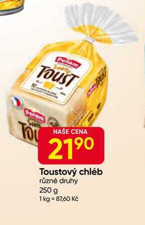 Penam Chléb toustový světlý 250g