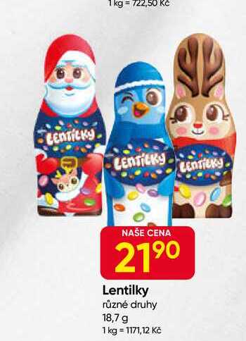 Lentilky různé druhy 18,7 g