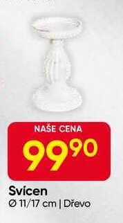 Svícen 11/17 cm, Dřevo