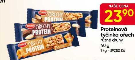 Emco Proteinová tyčinka ořech různé druhy 40 g