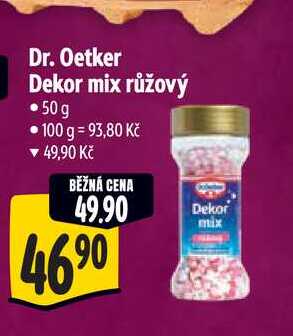 Dr. Oetker Dekor mix růžový 50 g