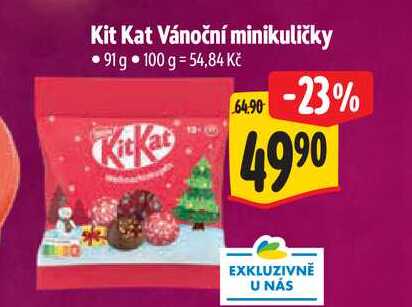Kit Kat Vánoční minikuličky, 91 g