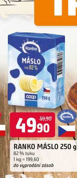 RANKO MÁSLO 250 g 82% tuku 