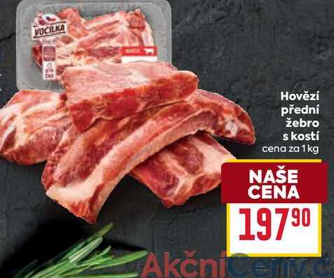 Hovězí přední žebro s kostí cena za 1 kg