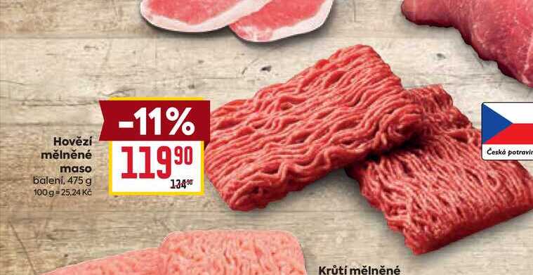 Hovězí mělněné maso balení, 475 g 