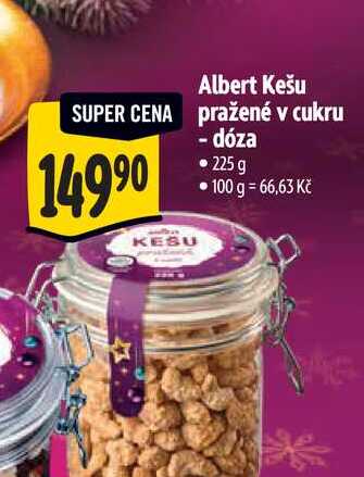 Albert Kešu pražené v cukru 225 g
