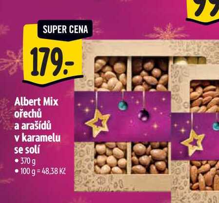 Albert Mix ořechů a arašídů v karamelu se solí 370 g
