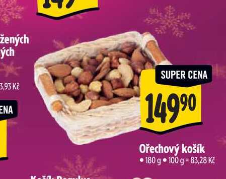  Ořechový košík  180 g 