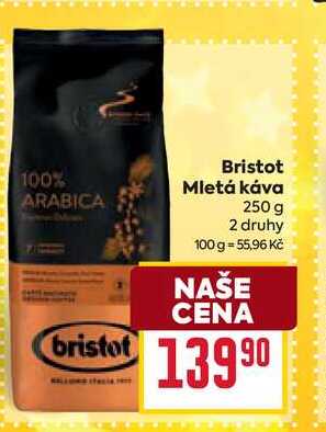 Bristot Mletá káva 250 g 
