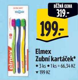 Elmex Zubní kartáček, 3 ks