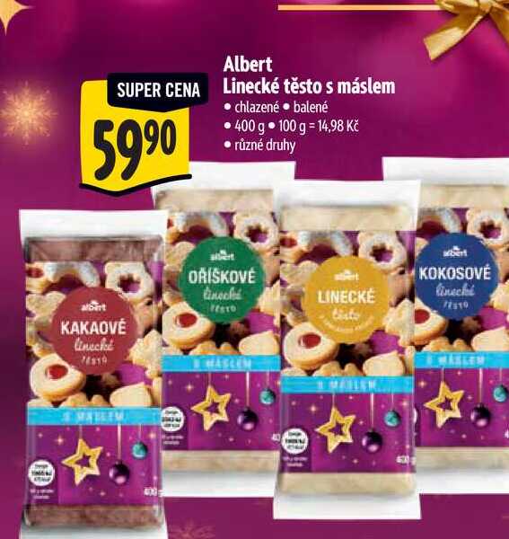 Albert Linecké těsto s máslem 400 g