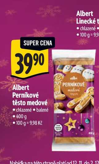 Albert Perníkové těsto medové 400 g