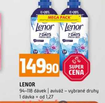 LENOR 94-118 dávek aviváž vybrané druhy 