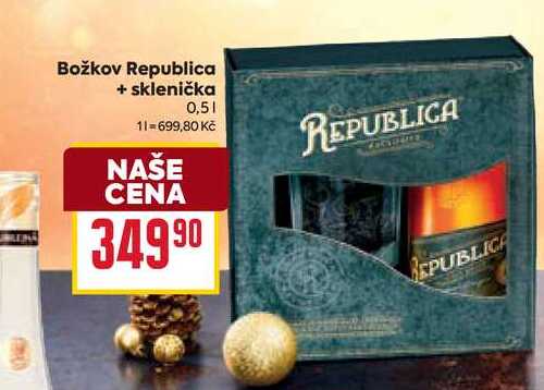 Božkov Republica + sklenička 0,5l