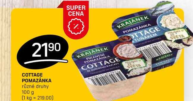 COTTAGE POMAZÁNKA různé druhy 100 g