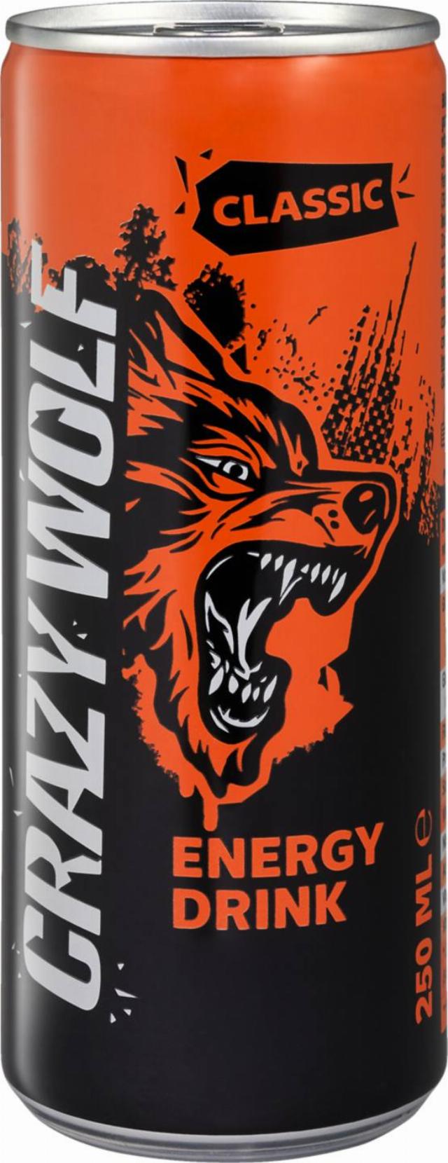 Crazy Wolf Energetický nápoj různé druhy