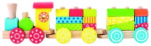Dřevěný vláček malý s potiskem