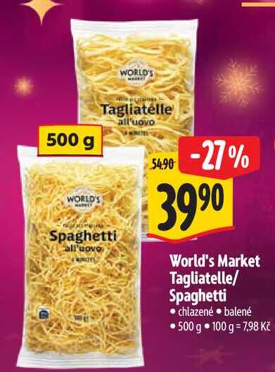 World's Market Tagliatelle/Spaghetti, 500 g