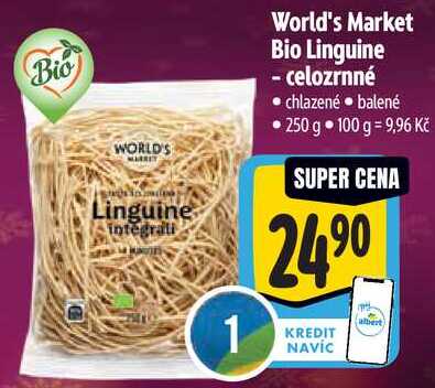 World's Market Bio Linguine - celozrnné, 250 g