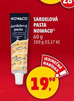 SARDELOVÁ PASTA NOWACO, 60 g 