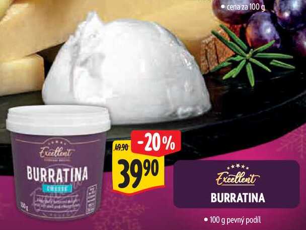 BURRATINA, 100 g pevný podíl
