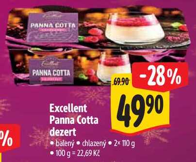 Excellent Panna Cotta dezert, 2x 100 g