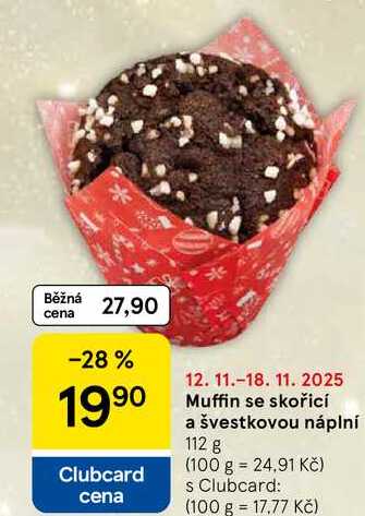 Muffin se skořicí a švestkovou náplní, 112 g