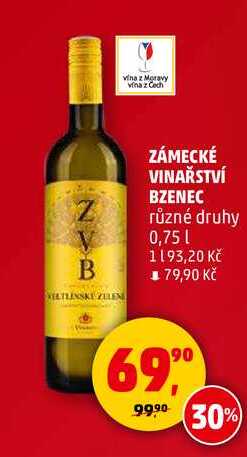 ZÁMECKÉ VINAŘSTVÍ BZENEC, 0,75 l