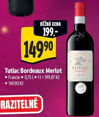 Tutiac Bordeaux Merlot, 0,75 l