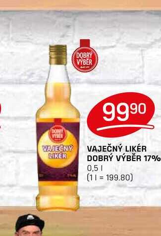 VAJEČNÝ LIKÉR DOBRÝ VÝBĚR 17% 0,5l
