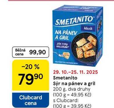 Smetanito Sýr na pánev a gril, 200 g