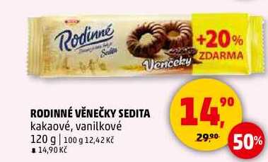 RODINNÉ VĚNEČKY SEDITA, 120 g