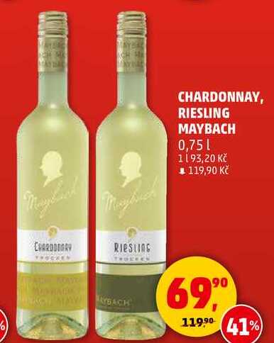 CHARDONNAY, RIESLING MAYBACH, 0,75 l