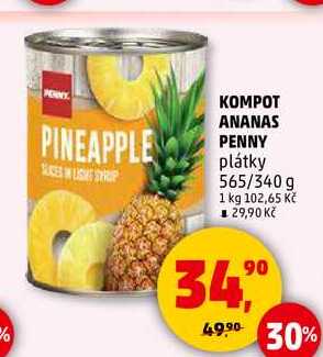 KOMPOT ANANAS PENNY, 565 g
