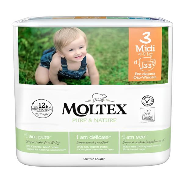 Moltex Pure & Nature Eko Plenky Pure & Nature Midi vel. 3 (4-9 kg)