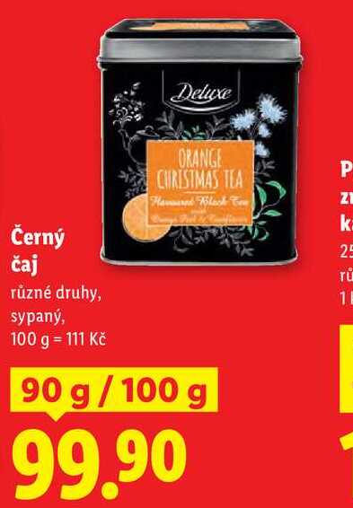 Černý čaj, 90 g/100 g