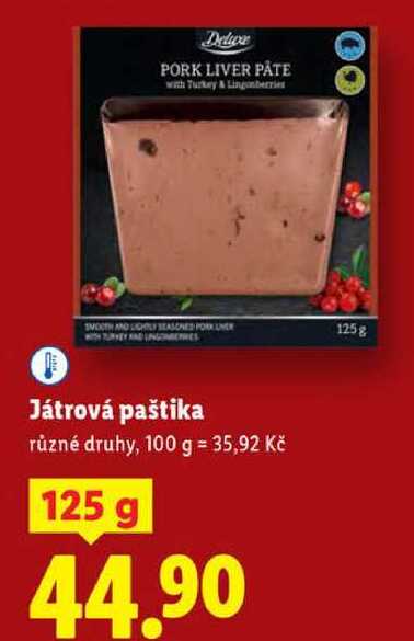 Játrová paštika, 125 g