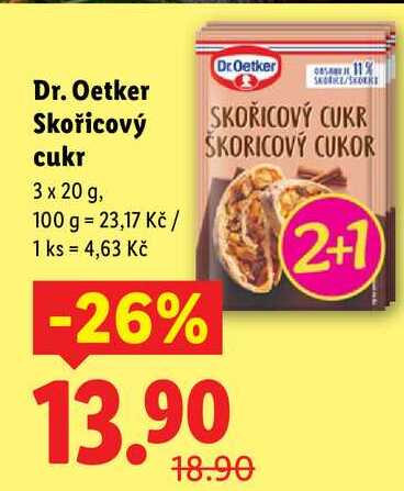 Dr. Oetker Skořicový cukr, 3x 20 g
