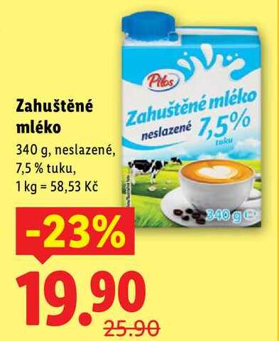 Zahuštěné mléko, 340 g