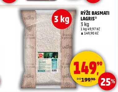 RÝŽE BASMATI LAGRIS, 3 kg