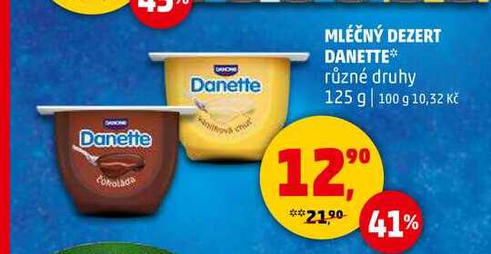 MLÉČNÝ DEZERT DANETTE, 125 g