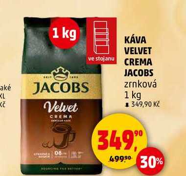 KÁVA VELVET CREMA JACOBS zrnková, 1 kg 