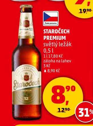 STAROČECH PREMIUM světlý ležák, 0,5 l