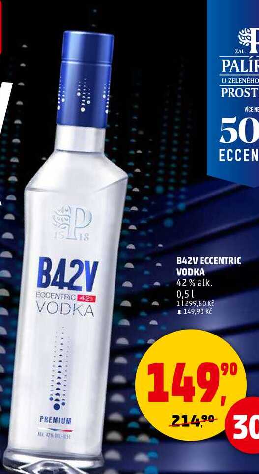 B42V ECCENTRIC VODKA, 0,5 l
