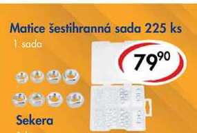 Matice šestihranná sada, 225 ks  