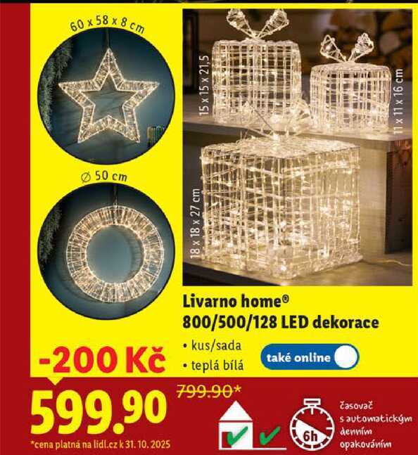 Livarno home 800/500/128 LED dekorace