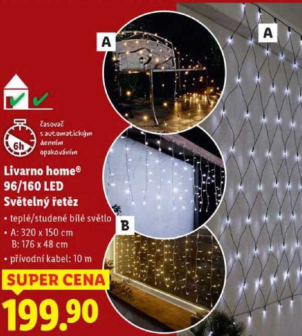 Livarno home 96/160 LED Světelný řetěz